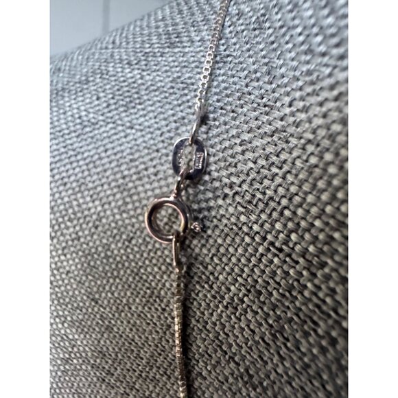 Sterling Silver Necklace With Fairy Pendant And Pink Glass Wings 18" - Picture 4 of 8